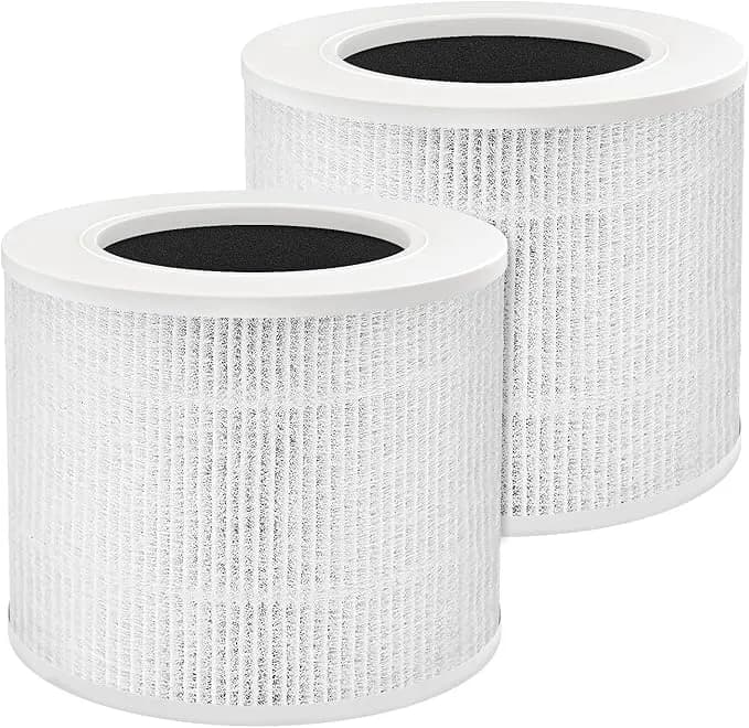 Leemone Core Mini Replacement Filter For Levoit Air Purifier, 2 Pack - True Hepa, High-Efficiency Activated Carbon. Fits Core Mini-P For Bedroom Home Dorm. Replace Part # Core Mini-Rf