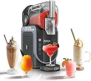 Ninja Slushi Professional Drink Maker, 7+ Servings, Black, fs301 - No Ice Needed, 5 Preset Programs, Rapid Chill Technology, 7+ Servings, 88-Oz Easy-Fill Vessel, Dishwasher Safe Parts