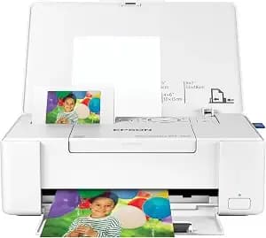 Epson Picturemate Pm-400 Wireless Compact Color Photo Printer, White - Compact Wireless Photo Printing; Borderless 4 X 6 And 5 X 7 In., Mobile Support; Ideal For Home And Travel