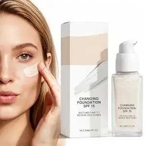 Color Changing Foundation For Mature Skin, 2026 New 2-In-1 Hydrating Lightweight Liquid Foundations - Natural Glace For All Skin Tones