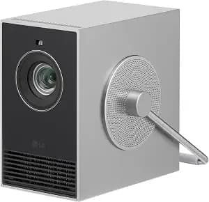Lg Cinebeam Q hu710pb 4k Smart Portable Projector With Auto Screen Adjustment, Auto Focus, Rgb Laser, Up To 154% Dci-p3, 450,000:1 Contrast Ratio, Built-In Speakers, hdr10, Hdmi, Usb, Hid
