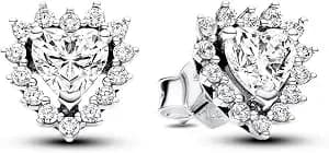 Pandora Sparkling Heart Halo Stud Earrings 293097c01