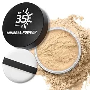 Ionsgako Mineral Powder Foundation Loose Setting Makeup - 01 Fair Light - Lightweight Breathable Face Base, Buildable Coverage Powder For Natural Look
