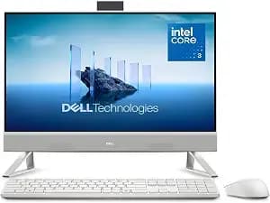 Dell 23.8" All-In-One Desktop, Fhd, Intel Core 3 100u, Windows 11 Home - Intel Graphics, 512gb Ssd, 8gb, Wi‑Fi 6e, Bluetooth, Keyboard & Mouse, Dolby Atmos Speakers, ec24250