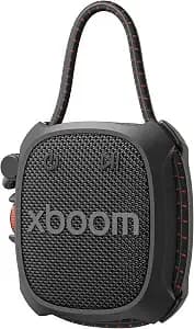 Lg Xboom Rock By Will.I.Am, Portable Outdoor Bluetooth Speaker, Up To 10 Hours, ip67 Dust And Water Resistant, Adjustable Mounting Cord, Black