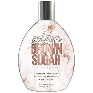 Brown Sugar Golden Brown Sugar Tanning Lotion, 13.5 Fl Oz - Double Dark Bronzing Blend With Sugar Cane Extract, Carrot Oil, Body Butters & Argan Oil, Dha Free, Golden Orange Creme Scent