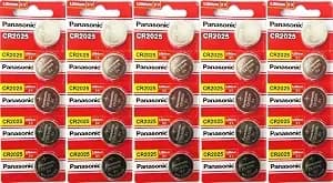 Panasonic cr2025 3 Volt Lithium Coin Battery 25 Pack