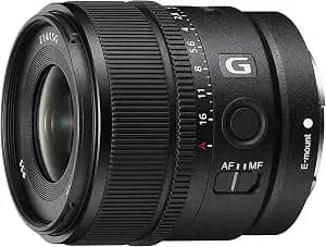 Sony E 15mm f1.4 G Aps-C Large Aperture Wide Angle G Lens (sel15f14g) - Wide Angle Photography And Video With F/1.4 Aperture, Autofocus And Dustproof Construction