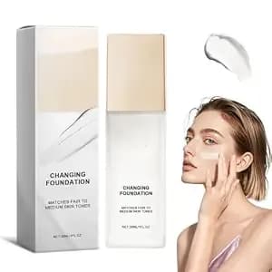 Color Changing Foundation For Mature Skin, 2026 Upgraded Hydrating And Lightweight Liquid Foundation Adapts To Your Skin Tone, Suitable For All Skin Types (1 Pcs)