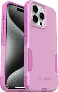 Otterbox Iphone 15 Pro Max (Only) - Commuter Series Case - Run Wildflower (Pink) - Slim & Tough - Pocket-Friendly - With Port Protection - Non-Retail Packaging