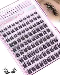 Wispy Lash Clusters With Bottom Lashes 10-18mm Volume Eyelash Clusters Cd Curl Diy Cluster Eyelash Extensions Manga Individual Lashes With Thin Band Ultra Lightweight Cluster Lashes For Daily Wear