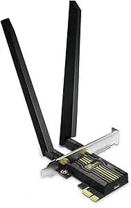Tp-Link Wifi 7 be6500 Pcie Wifi Card For Desktop Pc - Tri-Band Network Card - Bluetooth 5.4 - High-Gain Antennas - Mlo, wpa3 - Supports Amd/Intel Motherboard - Not Compatible W/Windows 10- Archer tbe400e