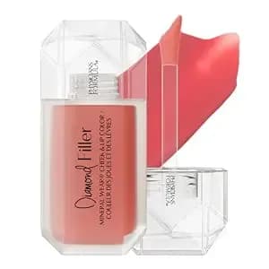 Physicians Formula Mineral Wear®Diamond Filler Cheek & Lip Color, Serum-To-Cream Multi-Use Liquid Blush Formula, Plumps & Smooths For Fuller Looking Cheeks & Lips, Monochromatic Look - Brilliant Peach