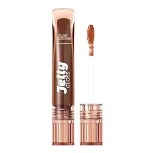 Jelly Lip Plumper Gloss, Hydrating High-Shine Lip Tint (03 Mocha) - Glass-Like Shine With A Lightweight, Non-Sticky Formula. Hydrates, Plumps & Layers Beautifully With A Silicone Applicator