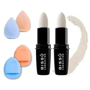 Beetbul Beauty Set – Stick Correcting Concealer 4.7 G + Finger Puff + Mini Makeup Sponge (Colors Vary) (07 White (2pack))