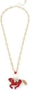 Betsey Johnson Jewelry Women'S Horse Pendant Necklace