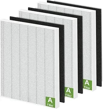 115115 Hepa Replacement Filter A For Winix Plasmawave Air Purifier c535 - Fits For Winix 5300 5300-2 6300 6300-2 p300 am90 c909 9800 Purifiers, 3 Pack Size 21 c535 Filter A+ 3 Pack Carbon Pre-Filters