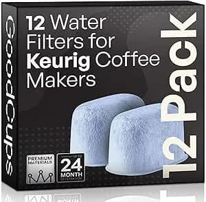 Keurig Filter Replacement - 12 Water Filters For Keurig K-Mini, K-Supreme, K-Slim, K-Express, K-Classic, K-Duo, K-Duo Hot & Iced, K-Elite, K-Select, K-Cafe, K-Compact, 2.0 And 1.0 Brewers