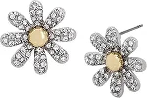 Betsey Johnson Womens Daisy Stud Earrings
