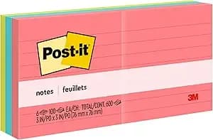 Post-It Notes, 3x3 In, 6 Pads, America'S #1 Favorite Sticky Notes, Poptimistic Collection, Bright Colors (Magenta, Pink, Blue, Green), Clean Removal, Recyclable (630-6an)