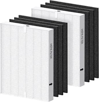Ap-1512hh Filter For Coway Airmega Ap-1512hh & Airmega 200m Air Purifiers - 2 Efficient Filter And 6 Carbon Pre-Filters For Coway Filter Replacement Ap-1512hh & 200m, Compared To Part # 3304899
