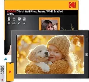 Kodak 17.3" X-Large Wifi Digital Picture Frame - 1920x1080 Fhd Ips Display With 32gb Storage, Auto-Rotate, Remote Control, Wall Mountable, Compatible With Alexa, For Family