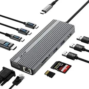 Acer 11 In 1 Usb C Hub Multiport Adapter 10gbps, 4k@60hz Hdmi For Laptop