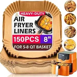 150pcs Air Fryer Liners Disposable, 8 Inch Paper For 5-8 Qt Air Fryers