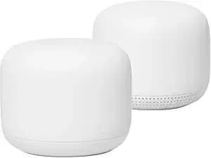 Nest Wifi Router With 1 Point - Mesh For Wireless Internet Wi-Fi Extender Smart Speaker Works And Google Home Systems Snow