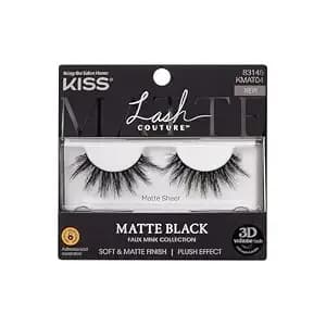 Kiss Matte Black, False Eyelashes, 'Matte Sheer', 16mm, Includes 1 Pair Of Lash, Easy To Apply, Reusable Lash Clusters