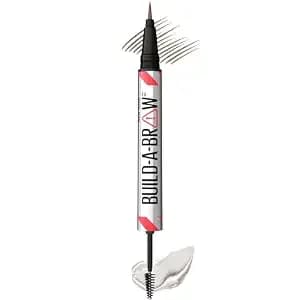 Maybelline Build-A-Brow 2-In-1 Brow Pen And Sealing Eyebrow Gel, Eyebrow Makeup For Real-Looking, Fuller Brows, Soft Brown, 1 Count