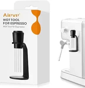 Aieve Wdt Tool Espresso, Magnetic Coffee Distribution Tool Compatible With Ninja Luxe Cafe, 10 Needle Coffee Stirrer For Breville Barista Espresso Accessories (Magnetic & Adhesive Mount)