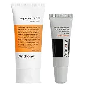 Anthony Day Cream Spf 30 Men’S Face Moisturizer With Sunscreen 3 Fl Oz 25 Spf Lip Balm With Sunscreen For Lips