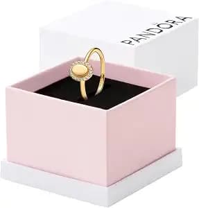 Pandora Engravable Oval Halo Ring