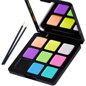Bowitzki 9 Colors Water Activated Eyeliner Hydra Liner Graphic Cake Aqua Eye Liner Retro Makeup Pastel Uv Glow Color Neon Face Body Paint (Pastel Color)