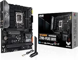 Asus Tuf Gaming z790-Plus Wifi Lga 1700(Intel 14th,12th &13th Gen) Atx Gaming Motherboard(Pcie 5.0,ddr5,4xm.2 Slots,16+1 Drmos,Wifi 6,2.5gb Lan,Front Usb 3.2 Gen 2 Type-C,Thunderbolt 4(usb4),Aura Rgb)