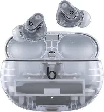 Beats Studio Buds + - True Wireless Noise Cancelling Earbuds, Enhanced Apple & Android Compatibility, Built-In Microphone, Sweat Resistant Bluetooth Headphones, Spatial Audio - Transparent
