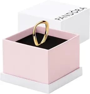 Pandora Essence Organically Shaped Band Ring - 14k Gold-Plated Ring - Gift For Women - Includes Gift Box