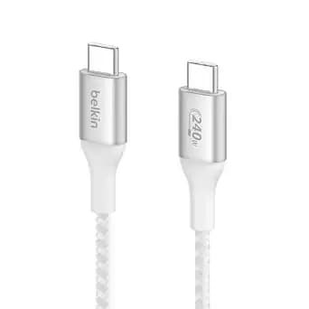Belkin Usb C To Usb C 240w Braided Cable 3.3ft Fast Iphone Charger Cord