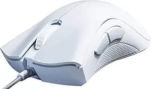 Razer Deathadder Essential Gaming Mouse: 6400 Dpi Optical Sensor - 5 Programmable Buttons - Mechanical Switches - Rubber Side Grips - Mercury White - 5 Programmable Buttons, 6400 Dpi Optical Sensor, Rubber Side Grips