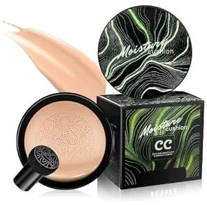 Cushion Cc Cream Foundation Makeup, Concealer For Older Women, Natural - Bb Cream Foundation Concealer Full Coverage Matte Finish, Tattoo Cover Up Makeup Waterproof, Long-Wear, Brighten Moisturizing