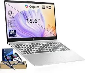 Hp 15.6" Fhd Touchscreen Laptop Ultra 5 125h(>i7-1255u),16gb ddr5 1tb Ssd - Backlit Keyboard＆Numeric Keypad, Camera Shutter, Wifi 6, Windows 11 Pro For Business & Professional, Bundle Pconline Cooler