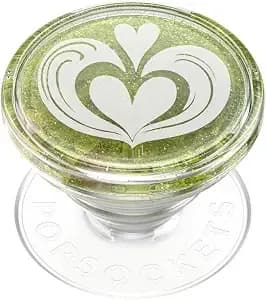Popsockets Adhesive Phone Grip, Holder, Phone Stand, Glitter - You So Matcha