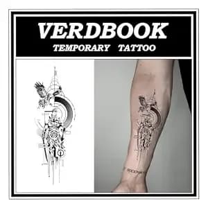 Waterproof Eagle Armor Warrior​ Temporary Tattoos Women, 2 Sheets - Semi Permanent Realistic Eagle Armor Warrior​ Lasting 7-15 Days For Adults Pool Beach Festival Party Cosplay Halloween