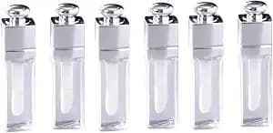 6 Pcs 3ml Empty Lip Gloss Tubes Containers Clear Refillable Lip Balm Bottles Transparent Mini Lipstick Containers For Diy Makeup Lip Gloss Makeup