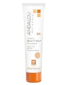 Andalou Naturals Vitamin C Bb Beauty Balm Sheer Tint Spf 30 (2 Fl Oz) - 2-In-1 Bb Cream & Mineral Sunscreen For Face, With Non-Nano Zinc Oxide Skin Protection