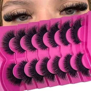 Faux Mink Lashes Fluffy Dramatic Full Volume Cat Eyelashes 18mm 3d Cd Curl Strips Lashes 20mm Super Soft Thick False Eyelash Pack Yh-101