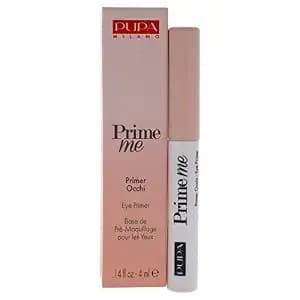 Pupa Milano Prime Me Eye Primer - Pre Make-Up Eye Base That Makes Eyeshadow Last Longer - Evens Out The Skin Tone And Minimizes Wrinkles - Lightweight Texture - 001 Nude - 0.14 Oz