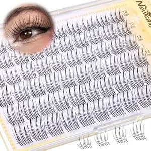Natural Lash Clusters Invisible Band Eyelash Clusters Like Mascara C-Curly 10-16mm Cluster Eyelash Extension Clear Band Lash Extensions Lash Lift Effect By Newcally