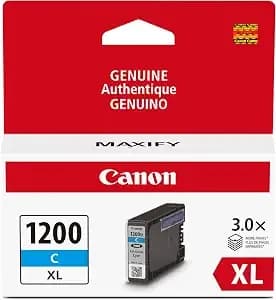 Canon Pgi-1200xl Genuine Cyan Ink Tank, Compatible With mb2120, mb2720, b2020, And mb2320 (Optional) Printers